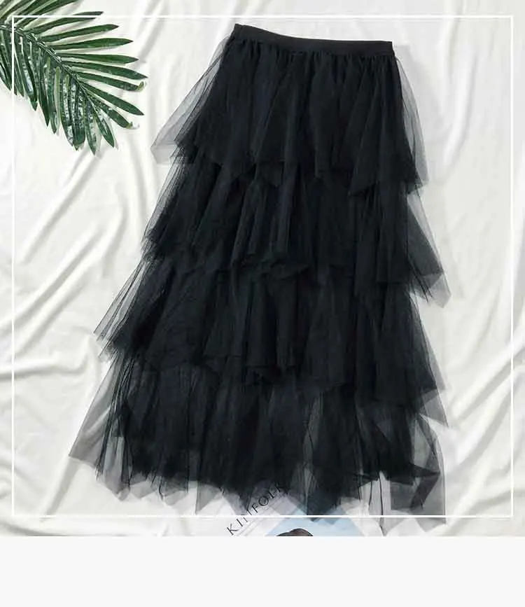 Юбка-миди летняя трапециевидная с высокой талией и кружевом | Женская одежда