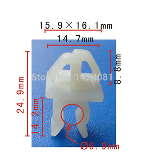 

100x OEM Nylon for Toyota 53452-90351 Hood Prod Rod Clip Holds 6mm & 7mm Rods 5345290351