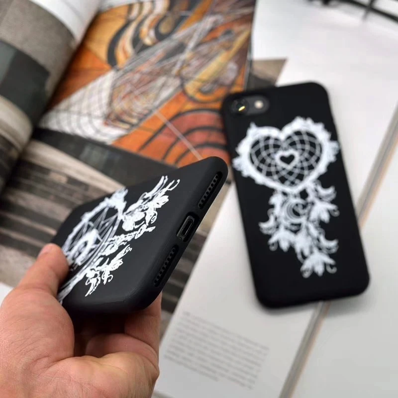 Dreamcatcher Secret Garden Окрашенные ТПУ Чехол Для iPhone 6 s 7 искусство Pattern Задняя Крышка Плюс