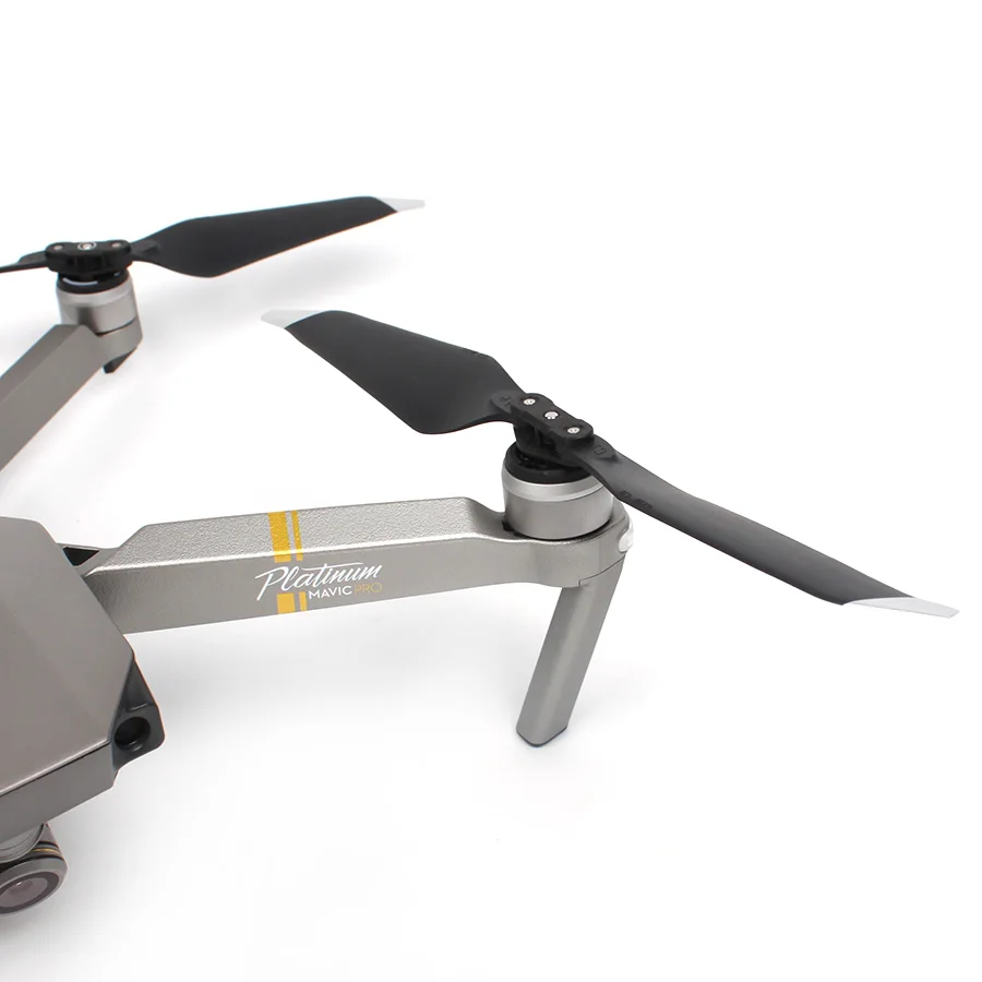 2 пары пропеллеров для DJI Mavic низкошумные быстросъемные серебряные лезвия pro