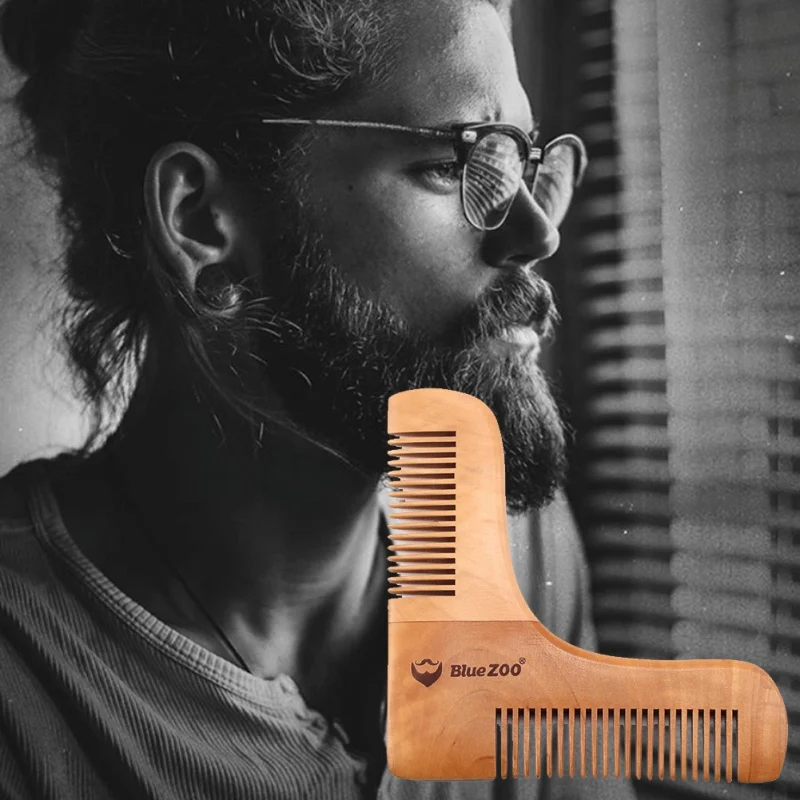 

Beard Shaping Styling Double Gentlemen Beard Comb ABS Shaping Template Beard Shaping Comb for Men