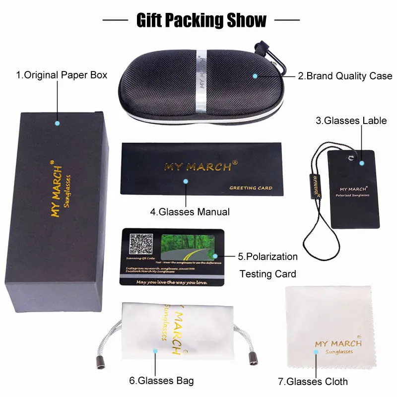 MYMARCH Новые поляризованные мужские солнцезащитные очки Классические для вождения