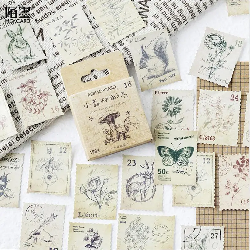 46 шт./кор. винтажные растения мини бумажные наклейки украшения DIY дневник в стиле