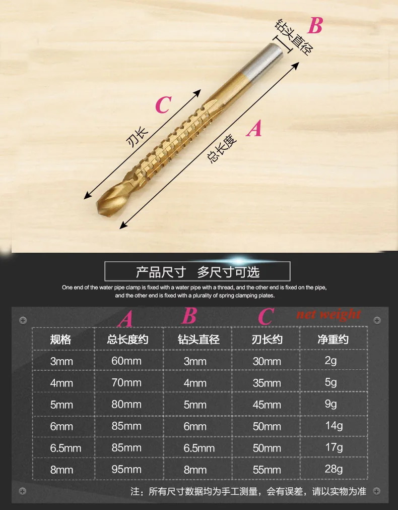 Набор спиральных сверл 6 шт./компл. многофункциональные высокоскоростные