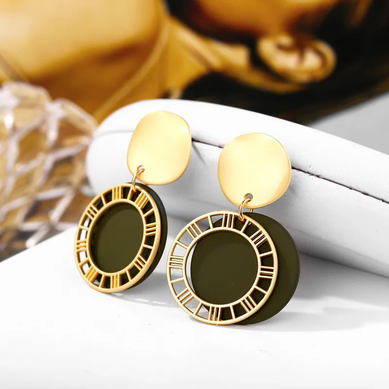 Модные золотые корейские висячие серьги Modyle для женщин 2019 Новые Винтажные