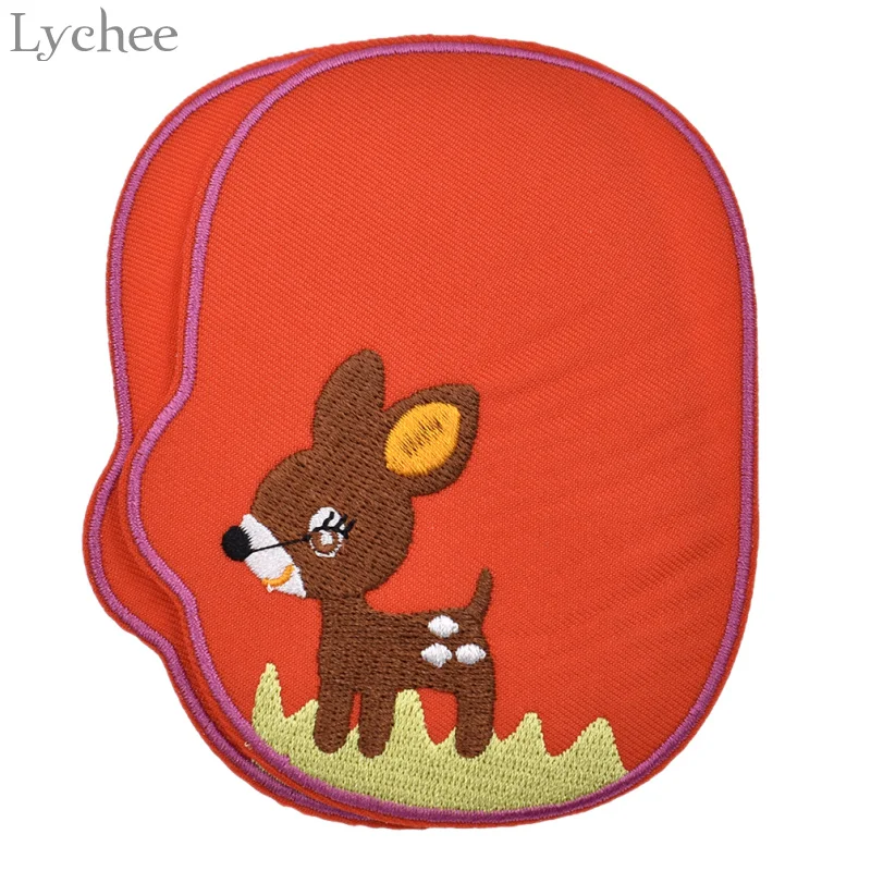 Lychee Life милые Мультяшные джинсы с животным утюгом на заплатках ремонт колено