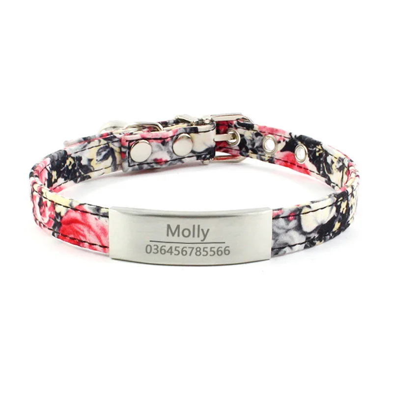 Ошейник для кошек с лазерной гравировкой персонализированный аксессуар биркой