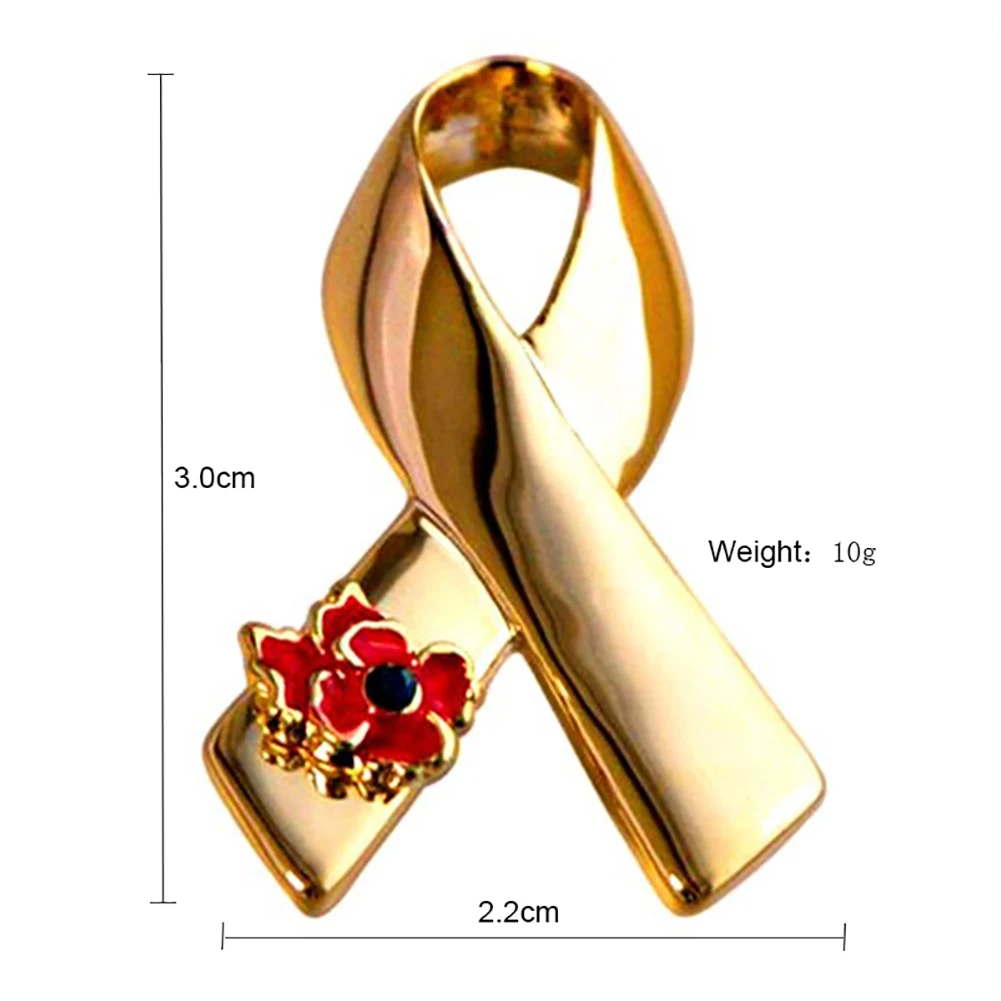 1 шт. лента брошь в виде цветка мака символическая день цветок милостыня бант