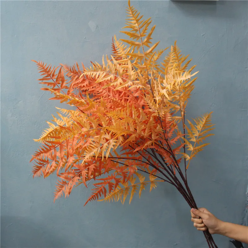 Осенний искусственный цветок цвет высокая ветка персидский лист конфетные цвета