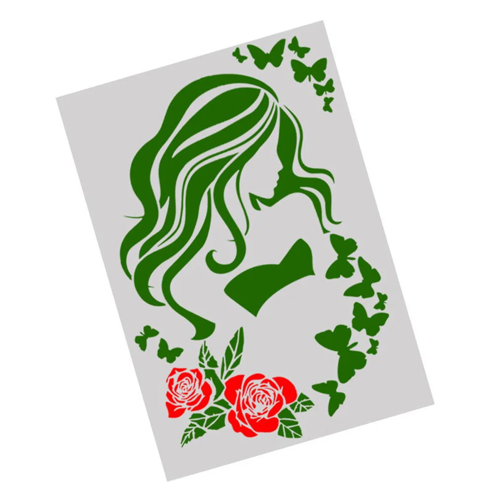 Модный женский шаблон сделай сам трафареты для стен картина фотоальбом Декор