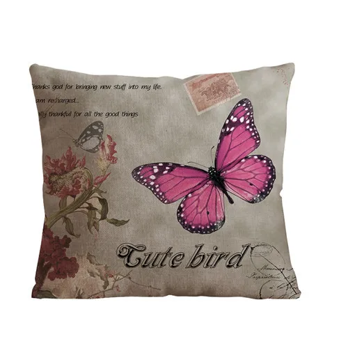 Классическая бабочка Fleurs китайский дизайн стул в цветочек квадратная наволочка