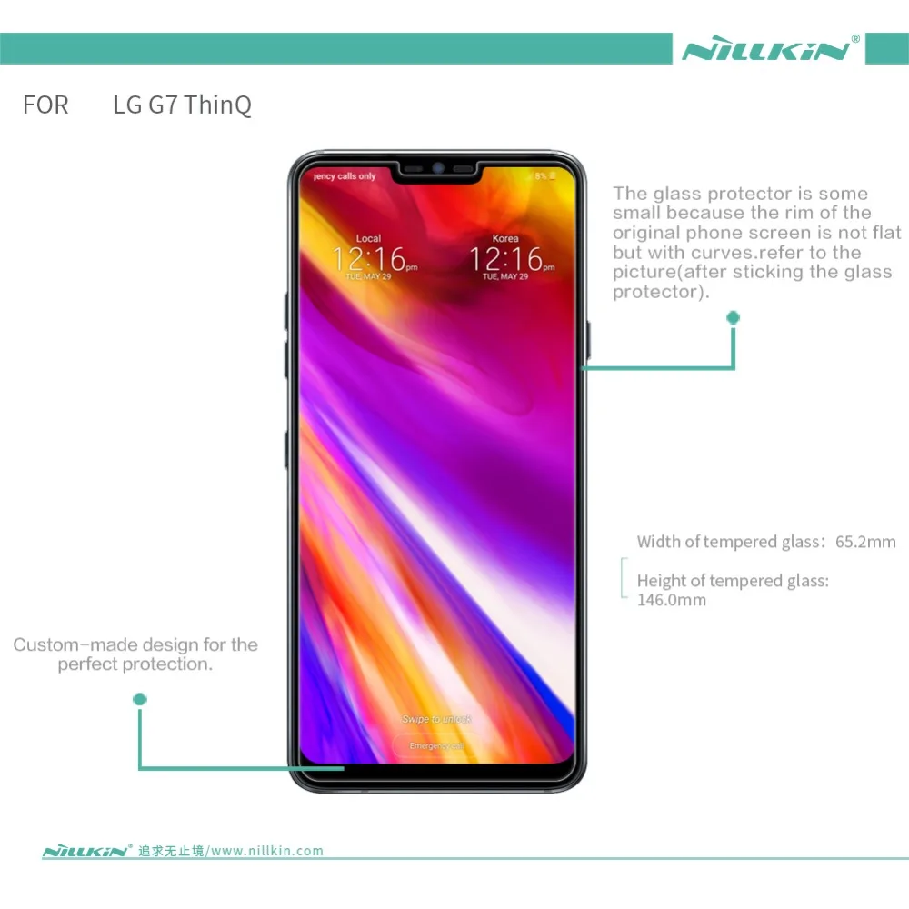 Для LG G7 ThinQ закаленное стекло Nillkin Amazing H/H + PRO для защиты экрана ThinQ|Защитные стёкла