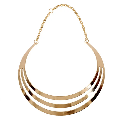 Women's Necklace Exaggerated 3 Layers Semi-Circle Statement Pendant Chain Choker 4QLN 4TS4 | Украшения и аксессуары