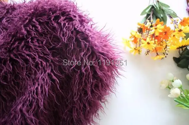 Newborn Photography Carpet Baby Long Shag Faux Fur Basket Stuffer Blanket Photo Prop Backdrop Posing Satin 75*50cm | Электроника