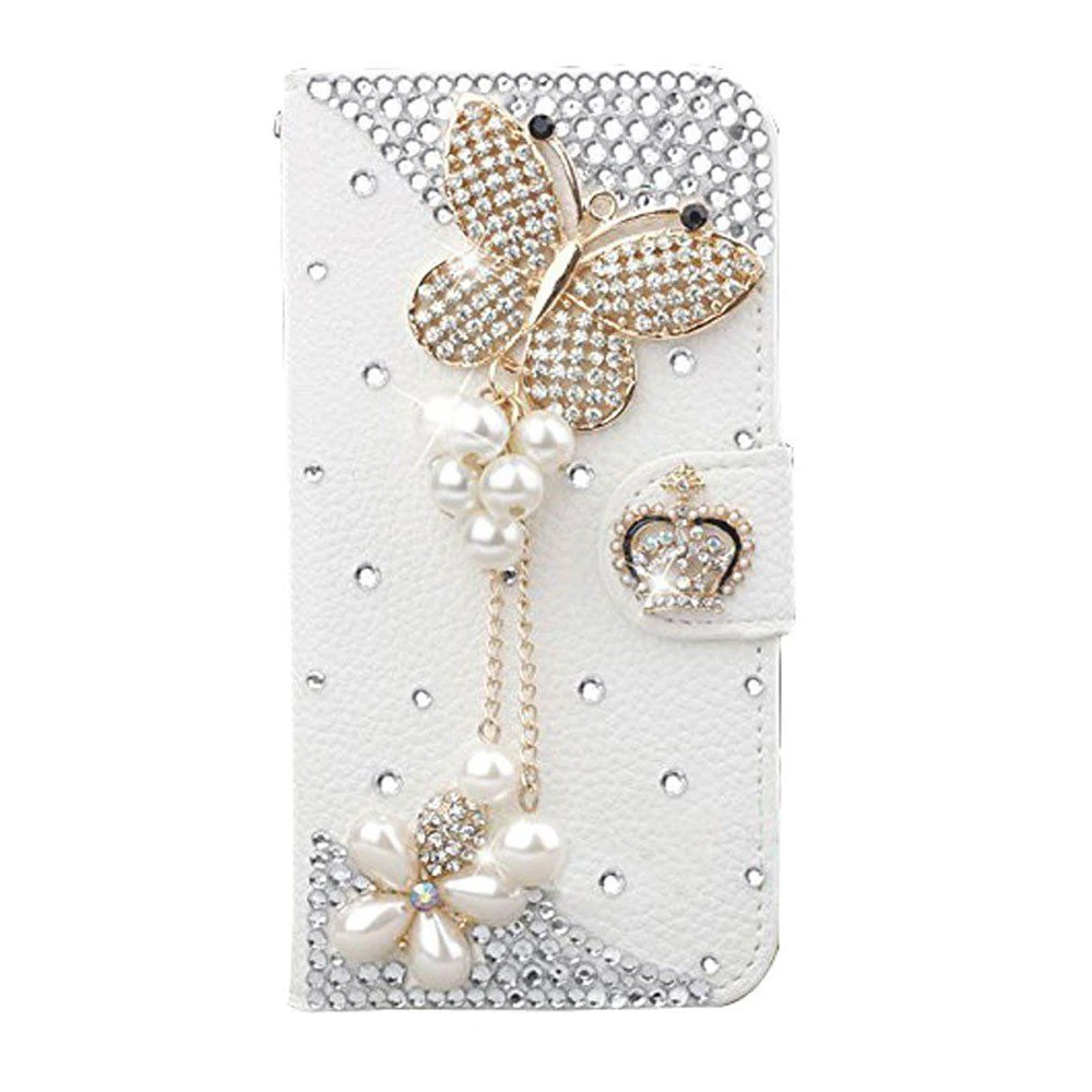 Bling кошелек чехол для телефона Galaxy A6 плюс 2018 роскошный бриллиантовый Чехол книжка