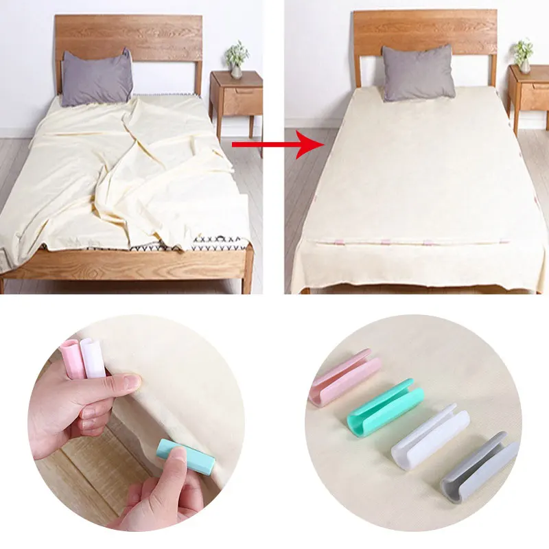 12 шт./компл. Нескользящие зажимы для простыни одеял держатели застежки матраса