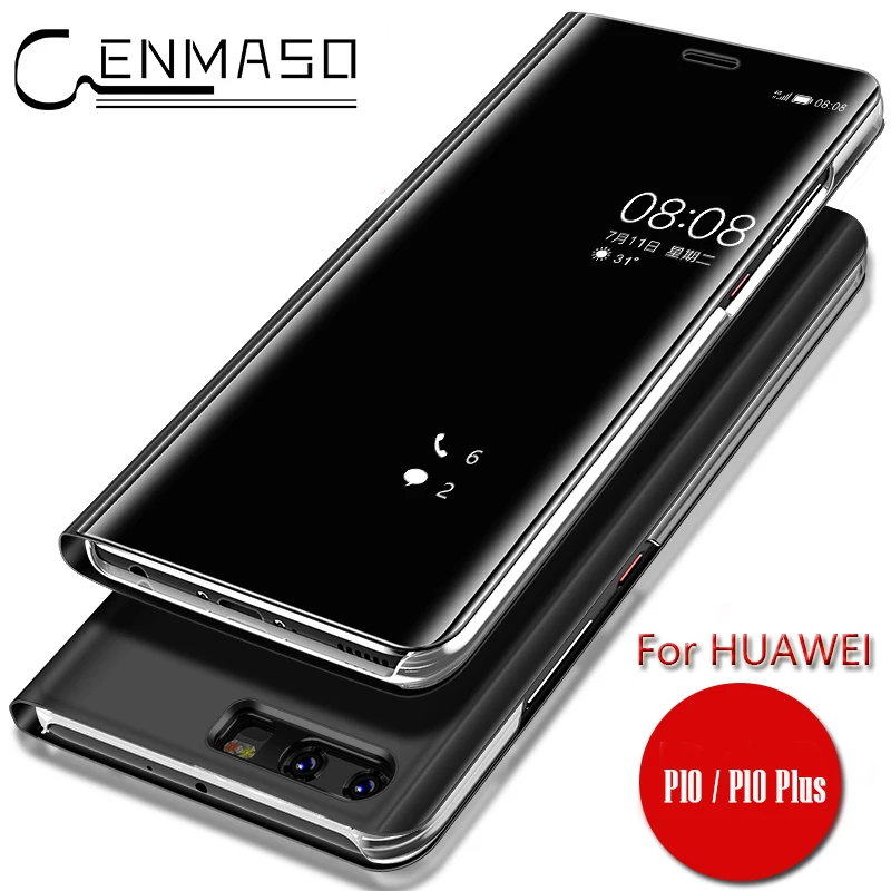Для HUAWEI P10 9 P20 Lite Nova Lite 3e Чехол-книжка прозрачный зеркальный чехол с окошком для HUAWEI P9 P10 Plus P20 Pro mate 9 10 Pro Чехол