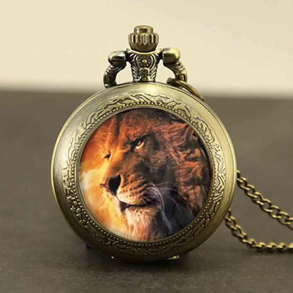 Часы Aslan Король Лев ожерелье 1 шт./лот Narnia alex карманные часы кулон кварцевые ювелирные часы цепь винтажные часы время игрушка