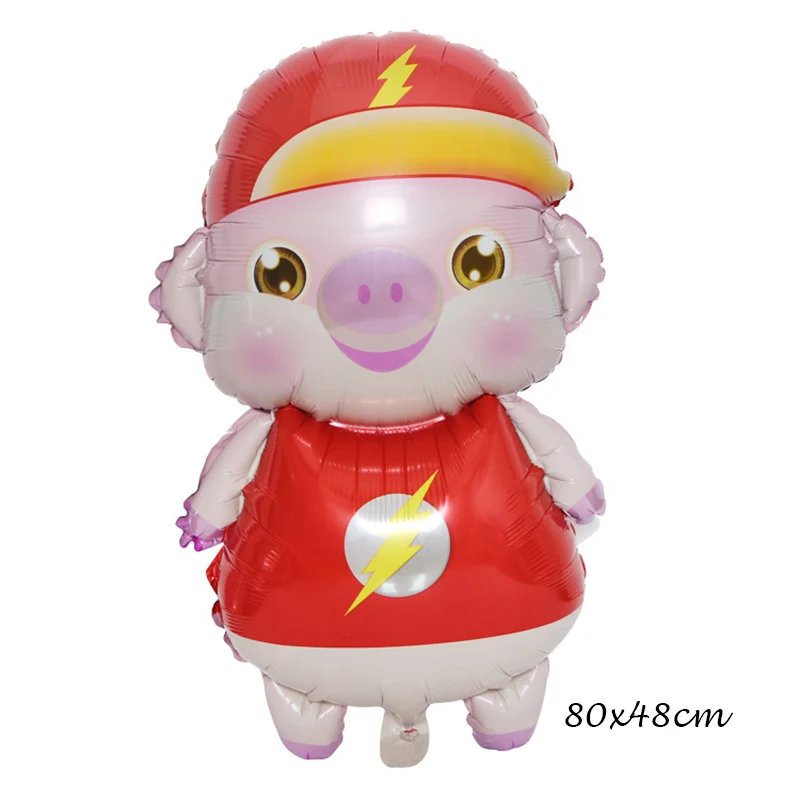 Новинка 1 шт. воздушные шары из фольги с Молниеносным рисунком свиньи вечерние