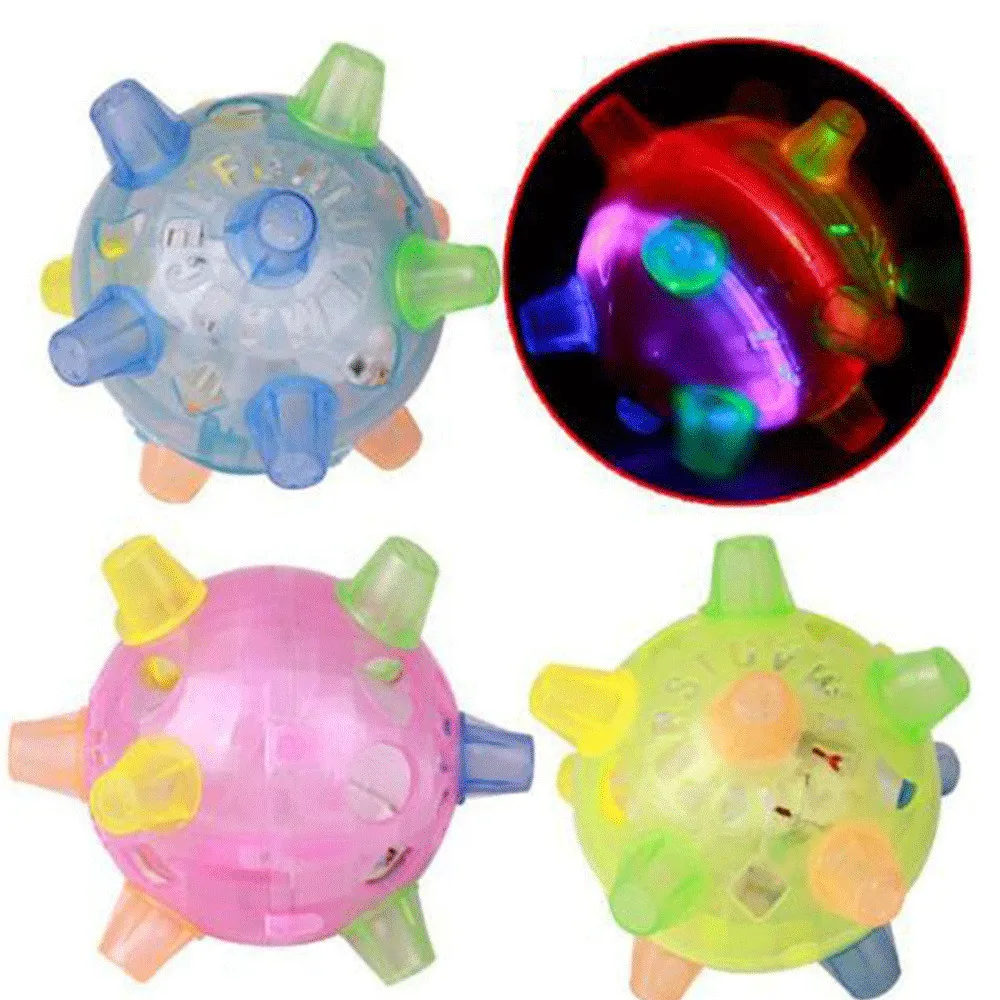 

Colorful Flash Music Ball Toy Jumping Activation Ball-Cat Dog Chew Electric Toys Dancing Ball Gift New