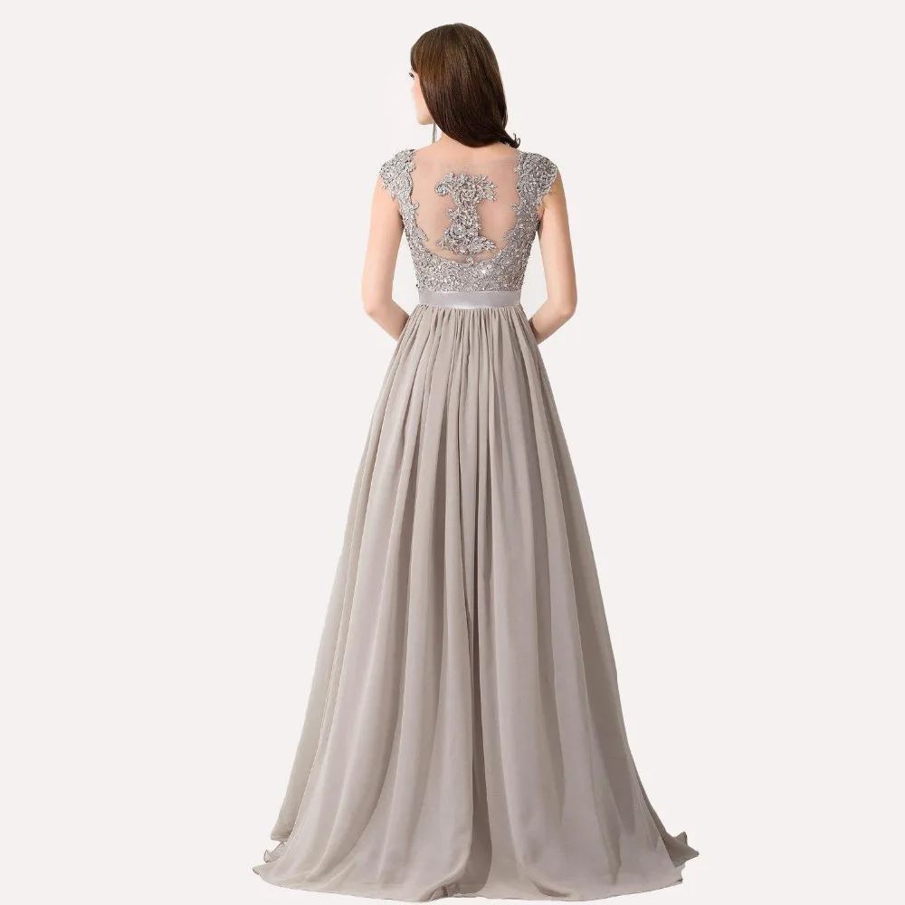Vestido de Festa Casamento Сексуальное Прозрачное Шифоновое Кружевное Платье С Открытой