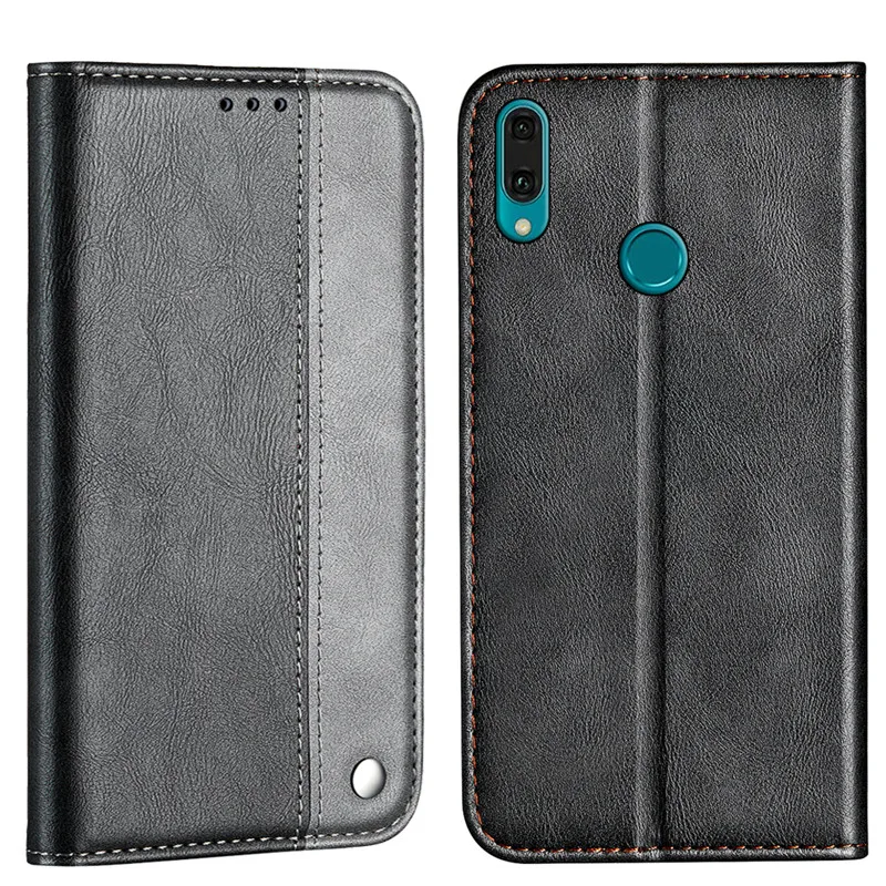 Роскошный кожаный чехол-кошелек для Huawei Y9 Y6 2019 Y5 2018 откидные чехлы с подставкой