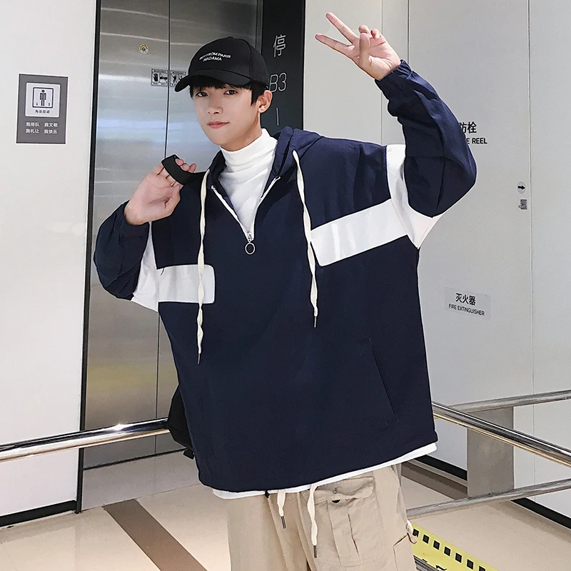 

2020 autumn and winter youth new fashionable male characters loose big code Korean version of the trend of hooded hoodies