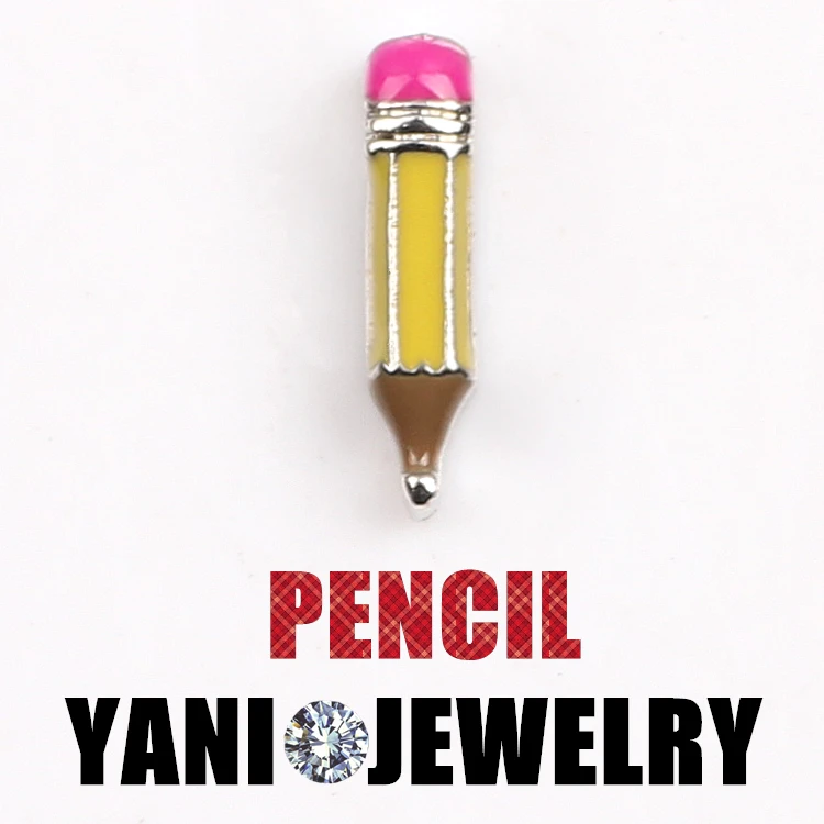

F184 Free Shipping Pencil Charms Floating Locket Charms For Glass Locket 20pcs/lot