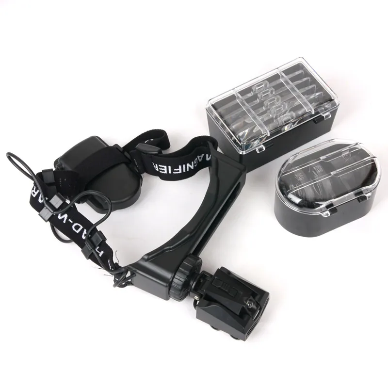 Hands Free светодиодные часы с подсветкой для ремонта шлема Лупа увеличительное