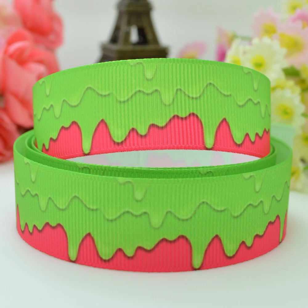 DUWES 7/8 "22 мм 2 5 10 20 50 ярдов Лето арбуз Зебра леопардовая полоса печатная grosgrain