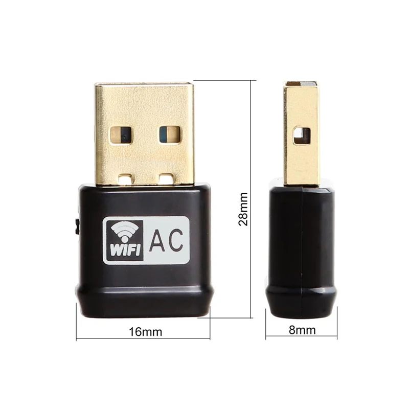 Creacube USB WiFi адаптер 600 Мбит/с беспроводная сетевая карта Двухдиапазонная 2 4G/5 8G 5G WLAN