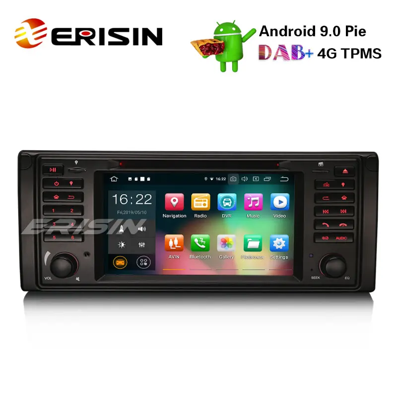 Erisin ES7939B 64 7 &quotAndroid 9 0 автомобильный стерео GPS WiFi DAB + DVR OBD SatNav CD для BMW 5 серии E39 E53 X5