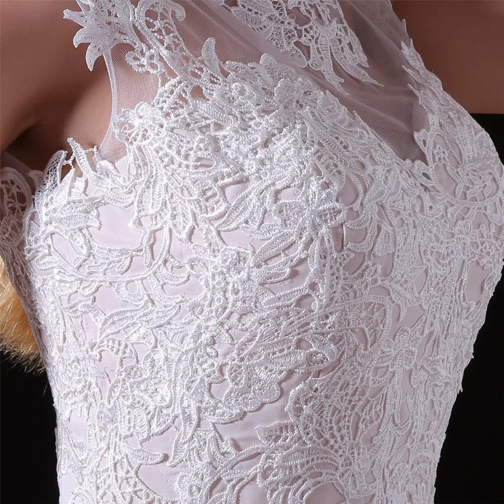 Простое шифоновое пляжное свадебное платье бохо трапециевидной формы с