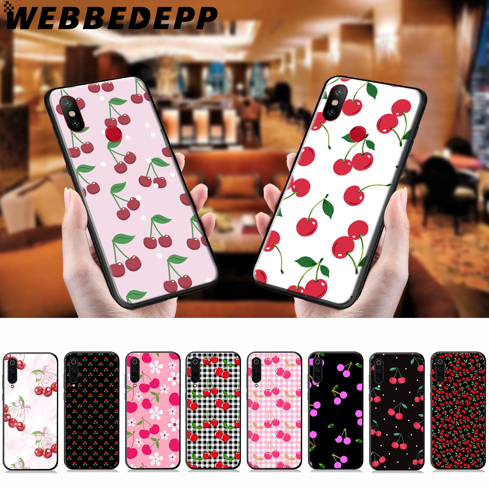 WEBBEDEPP Lovely fruit cherry Soft Case for Xiaomi Mi 9T 9 8 SE 6 A1 A2 A3 Lite MiA1 MiA2 MiA3 F1 MAX 3 Mi8 CC9E CC9 |