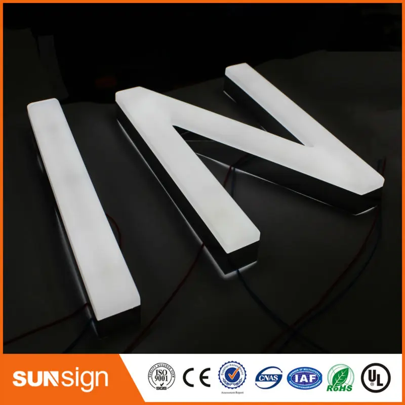 wholesale business signs acrylic storefront led letter lights