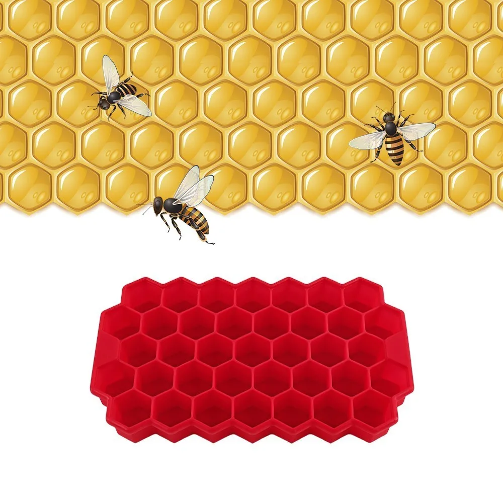 37 ячеек сотовая силиконовая форма для изготовления пчелиного воска льда торта