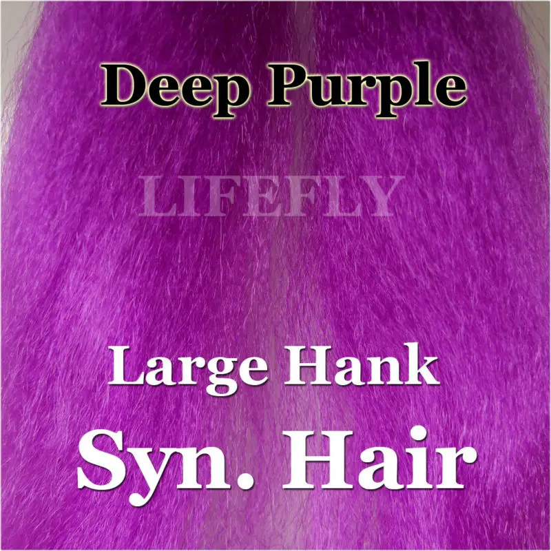 

Deep Purple Color / Large Hank of Synthetic Hair, Super Hair, Fly Tying, Jig, Lure Making