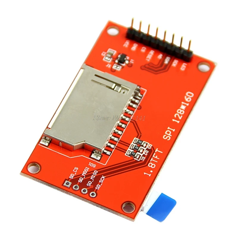 1 8 &quotСерия 128X160 SPI TFT ЖК-модуль Дисплей PCB адаптер питания IC SD Разъем Dropship |