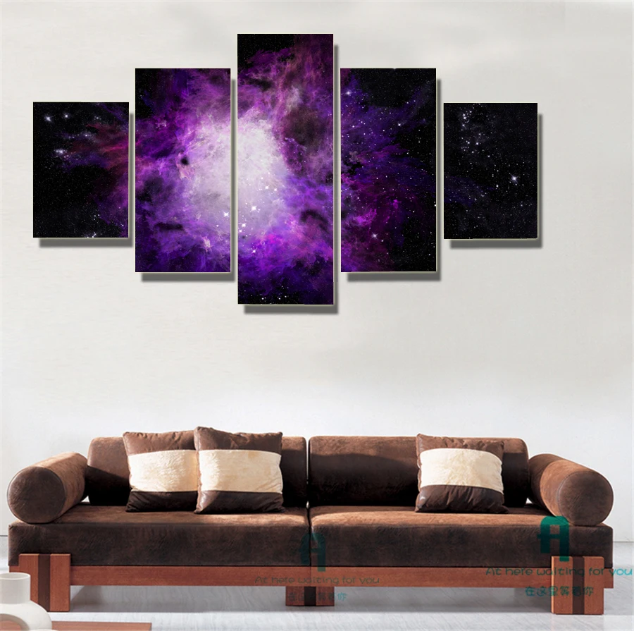 Magnificent sky Nordic Forest Posters And Prints Wall Pictures For Living Room Art Decoration | Дом и сад