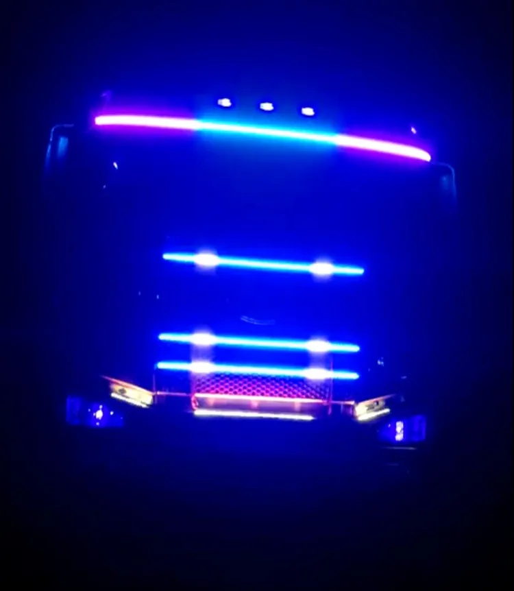 Индикатор OKEEN 24 В, светильник RGB Dynamic Streamer, следующий светильник для грузовика, прицепа, пикапа с сигналом поворота, тормоза, бега