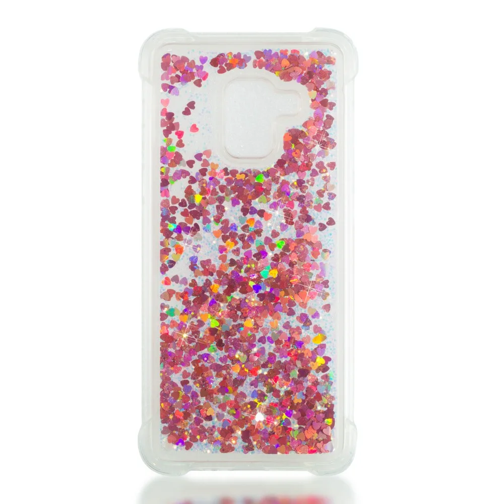 Для Samsung Galaxy A8 и A8Plus 2018 A3 A5 A7 2017 A320 A520 A720 Love Heart Dynamic Quicksand Мягкий ТПУ чехол для задней