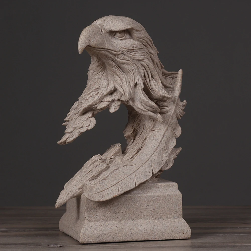 

A PCS Nordic Style Sandstone Eagle Decoration Living Room Wine Cabinet Entrance Office Decoration Housewarming Gift AP5211013