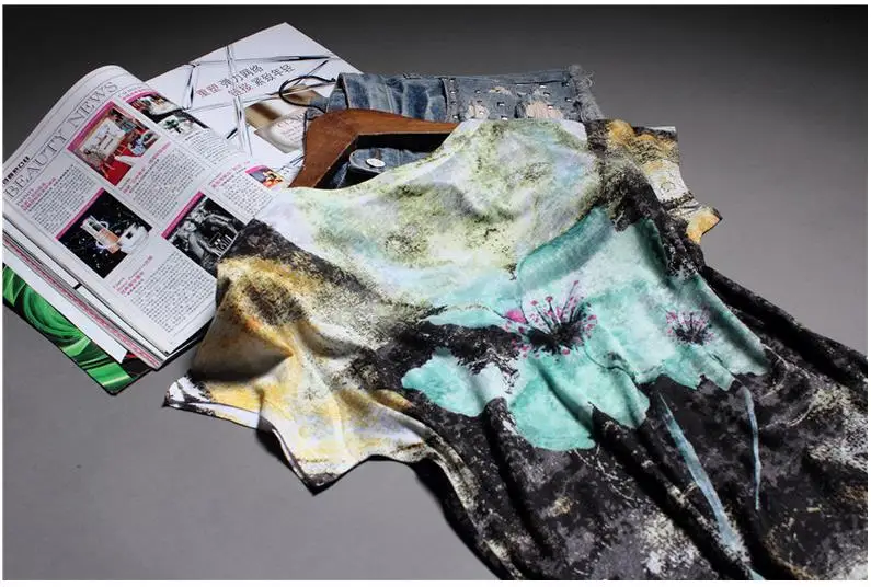 Модная футболка с коротким рукавом и цветочным принтом женская тонкая женские