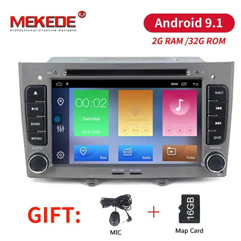 MEKEDE 2 + 32G android 9 1 радио GPS DIN в автомобиль стерео для peugeot 308 408 автомобильный dvd