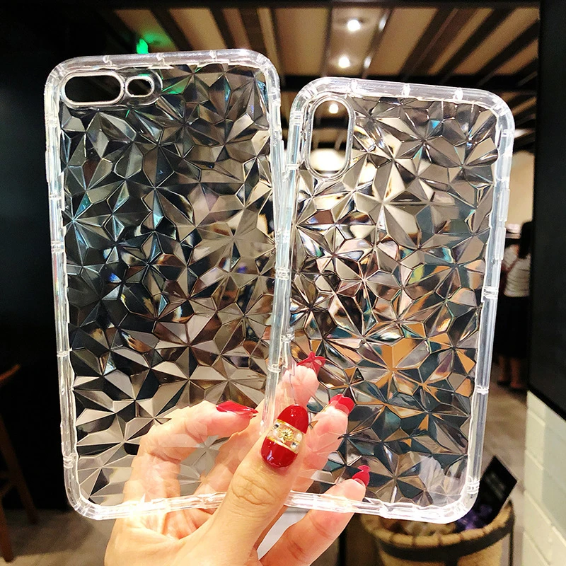 YUETUO i luxury diamond Pattern phone etui coque cover case for iphone xs max xr x s r apple iphonexs silicone accessories | Мобильные