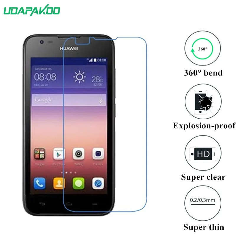 Udapakoo прозрачная закаленная (мягкое стекло) пленка для Huawei Ascend Y550 нано