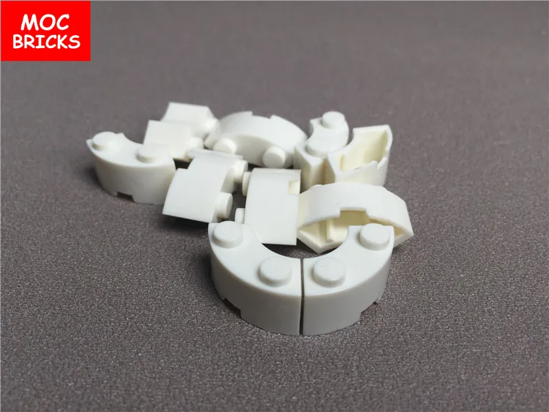 20 шт./лот MOC кирпичи Круглый угол 2x2 макароны с вырезом-гвоздиком подходит для 3063