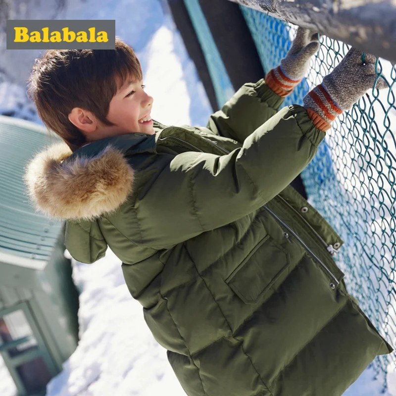 Длинная Куртка для мальчиков Balabala куртка без мороза с капюшоном из