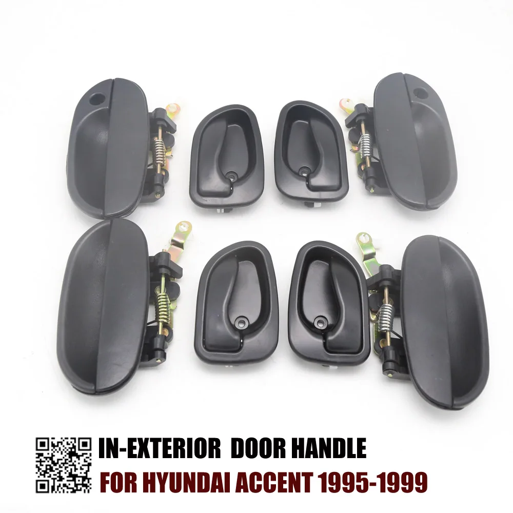 8 шт. Черная внутренняя черная внешняя дверная ручка для HYUNDAI ACCENT 1995 1996 1997 1998 1999 |