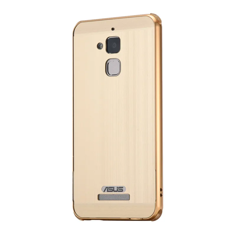 For Asus Zenfone 3 Max ZC520TL 5.2" Case Metal Frame Cover with Brushed Back Hard for |